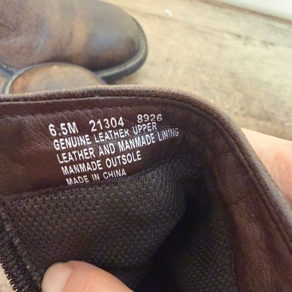 Timberland Leather Ankle Boots Shoes Side Zip Women's Brown Size US 6.5 - Picture 7 of 9